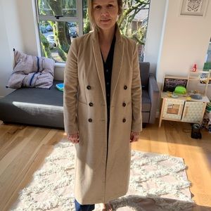 Topshop wool blend crombie coat